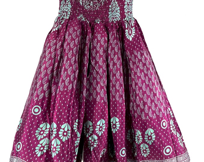 2XL. Emilie Short Culottes Summer Silk, One-Size with Elasticated Waist SKU:823-7423