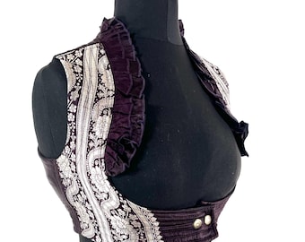 M. Underbust Corset Bustier Silk Brocade Top  SKU:442-9366