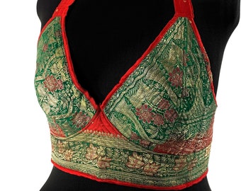 3XL. Phoenix Tribal Top. New cut in Silk brocade. Boho Christmas top SKU:1027-5935