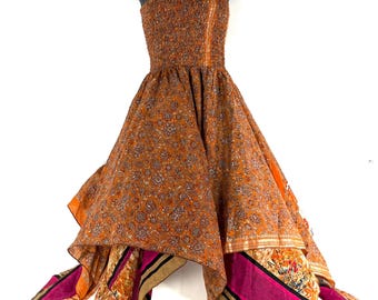 Aurora Long Summer Silk Fairy Dress - Tall Girl Sundress (SKU:902-9203)