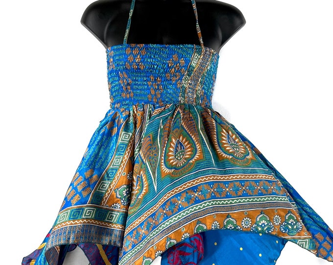 Agetha Plus Plus size Silk Fairy Dress; 2XL bust, Midi length 38" (96cm) The Summer Maternity Dress SKU:908-7369