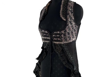 2XL Alaxi Bustier Dress - Corset Dress - Vintage Silk Brocade (SKU: 2115-8134)