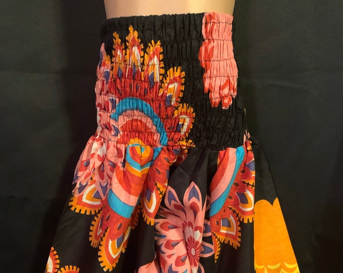 Child. Size 4 Harem Pants, Cotton. Kids Drop-Crotch Trousers, Ali Baba, Afghan Pants in Orange & Black.