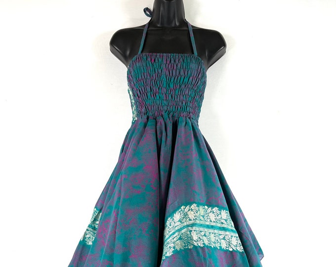 Tatiana Fairy Dress 43" (109cm) Long, One Size; Silk Maxi Summer Dress, Tall Girl Sundress, SKU: 902-7580