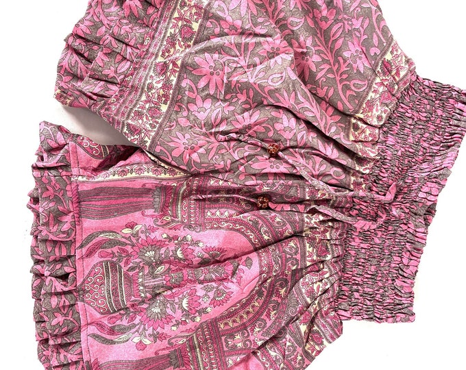XL. Silk Venus Shorts Pink Hot Pants Yoga Dance Rave, Soft, Up-cycled Silky, Sexy Shorts.