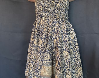 Kids Fairy Dress in Blue & Beige.