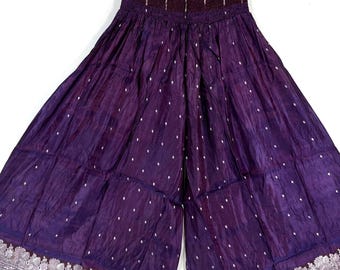 2XL Amy Culottes - Silk Brocade - Wide Leg Palazzo Pants (SKU:812-9158)