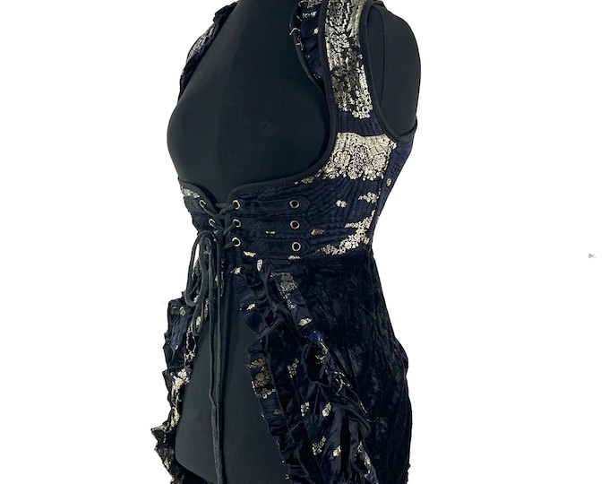 S. Celeste Velvet Underbust Corset Dress with adjustable skirt SKU:2121-9482