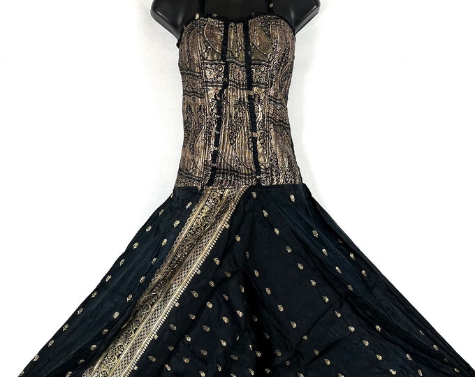 Vivienne Jumpsuit – Harem Style Silk Brocade Corset Bodice One Size (SKU:550-7605)