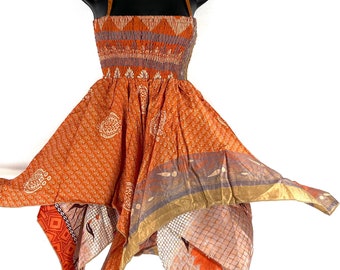 Elvina Fairy Dress; Silky One Size Sundress comfortable & ethical, Length 87cm (34") SKU:901-8336