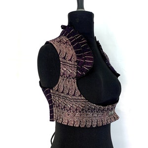 L. Underbust Corset Choli. Bustier de seda em UK Large