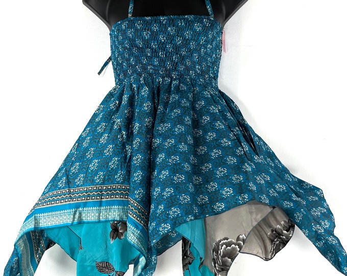 Gina Plus size, Fairy Dress Long 38" in Summer Silk (An ideal Maternity, Tall Girl Dress) SKU:906-7341