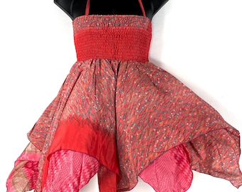 Gina Plus size, Fairy Dress Long 38" in Summer Silk (An ideal Maternity, Tall Girl Dress) SKU:906-7342