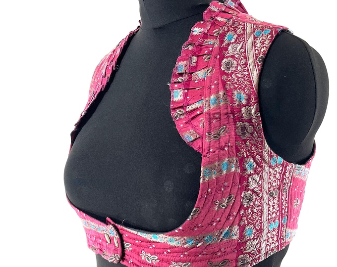3XL Underbust Corset Bustier Top in Silk Brocade.  SKU:446-8923