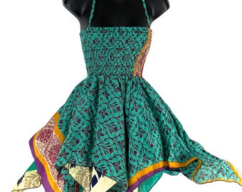 Elvina Fairy Dress; Silky One Size Sundress comfortable & ethical, Length 87cm (34") SKU:901-8337