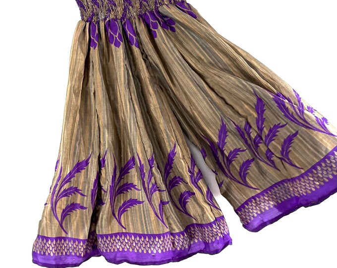 2XL. Emilie Short Leg Culottes in Summer Silk, One-Size Plus Plus with Elasticated Waist. (Wide Leg Palazzo Pants)  SKU:823-7424