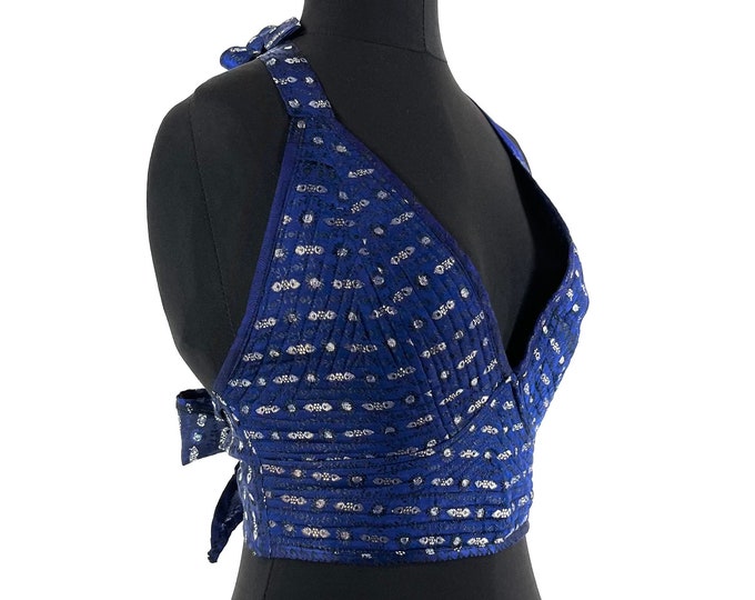 S Phoenix Tribal Top. New cut in Silk brocade. SKU:1022-7651