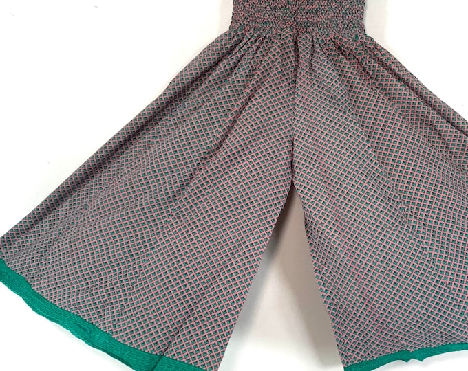Estrella Short Leg Culottes in Summer Silk, One Size Elasticated Waist Trousers (Wide Leg Palazzo Pants)  SKU:821-6150