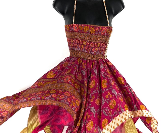 Elvina Fairy Dress; Length 87cm (34") Silky One Size Sundress comfortable & ethical SKU:901-8333