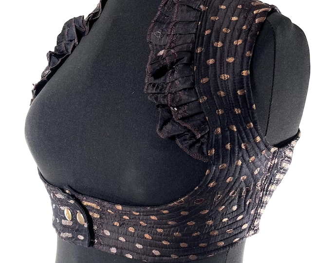 L. Underbust Corset Bustier Silk Brocade Top  SKU:443-9000