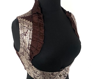 M.  Underbust Corset Top. Silk Steampunk Tribal Bra SKU:442-6693