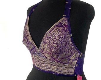 L/XL. Phoenix Tribal Top. New cut in up-cycled Silk brocade, SKU:1025-5970