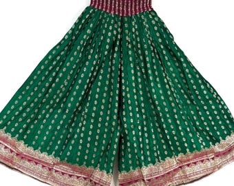 Felicity Culottes in Silk brocade One size pants with Elasticated Waist Wide Leg Palazzo trousers SKU:810-9170