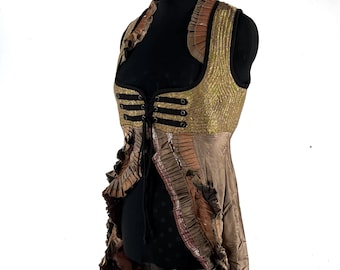 2XL Alaxi Bustier Dress - Corset Dress - Vintage Silk Brocade (SKU: 2115-8132)