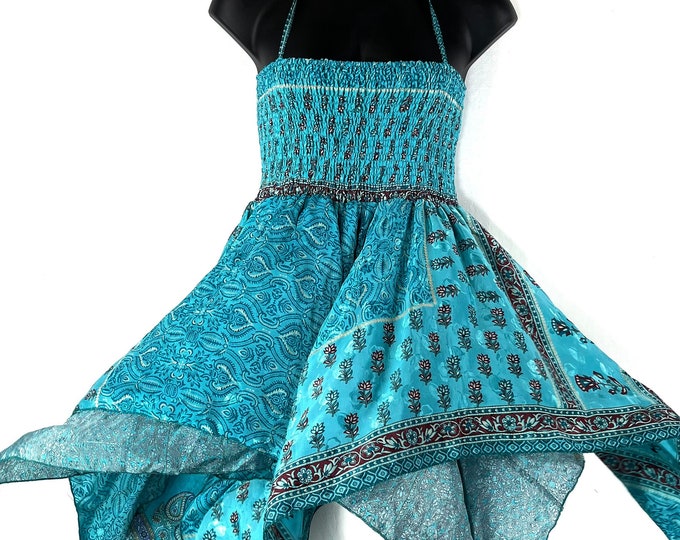 2XL Bust Agetha Midi Silk Fairy Dress. Length 38" (96cm) The Summer Boho Maternity Dress SKU:908-7360