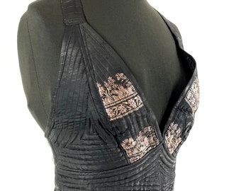 UK-S Phoenix Tribal Top. New cut in Silk brocade. SKU:1022-7654