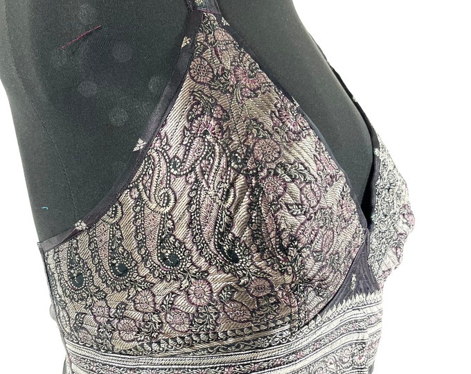 3XL Phoenix Tribal Top. New cut in Silk brocade. SKU:1027-7658