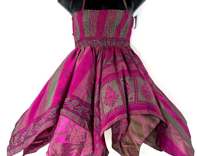 Gina Plus size, Fairy Dress Long 38" in Summer Silk (An ideal Maternity, Tall Girl Dress) SKU:906-7332