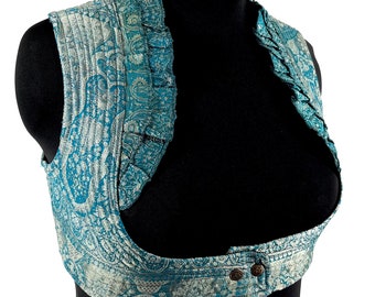 3XL Underbust Corset Bustier Top in Silk Brocade.  SKU:446-8202