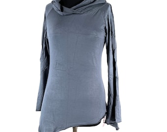 Fairy Hooded Lycra Top, Long Sleeve Boho Hoodie in various Colours (SKU:1101)