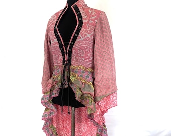 XL Seraphina Corset Dress, Silk, Long Sleeves.  SKU:1008-3172