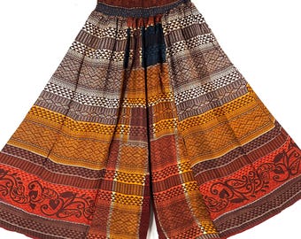 XL Delilah Culottes - Summer Silk - Plus Size Wide Leg Palazzo Pants SKU:838-8750