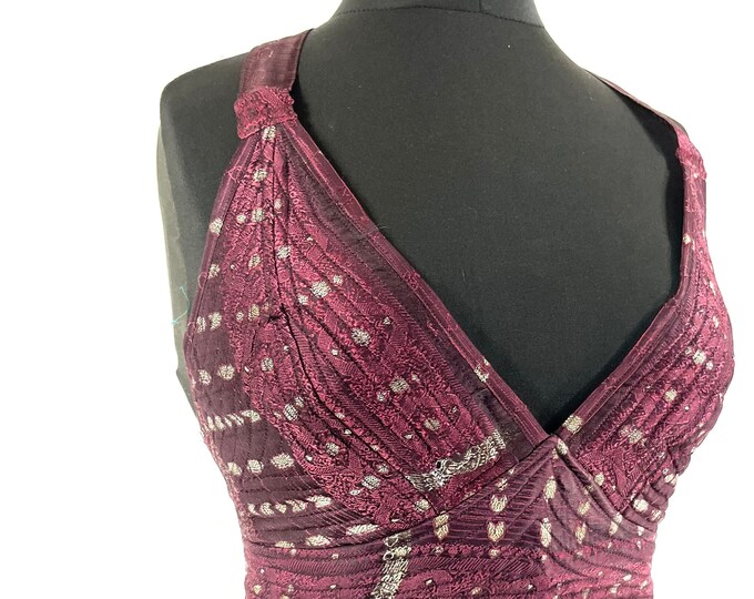 M. Phoenix Tribal Top. New cut. Silk brocade, Steampunk Pagan, Bohemian, Larp, Goth, Celtic crop top SKU:1023-7647