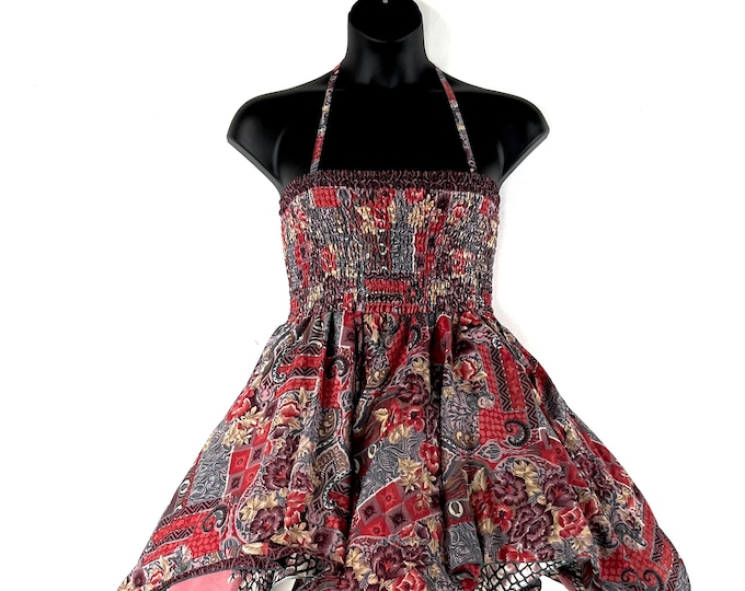Gina Plus size, Fairy Dress Long 38" in Summer Silk (An ideal Maternity, Tall Girl Dress) SKU:906-7326