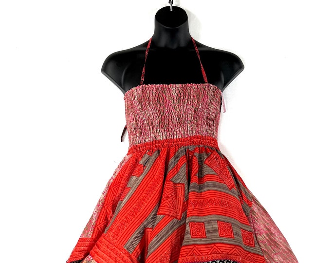 Gina Plus size, Fairy Dress Long 38" in Summer Silk (An ideal Maternity, Tall Girl Dress) SKU:906-7331
