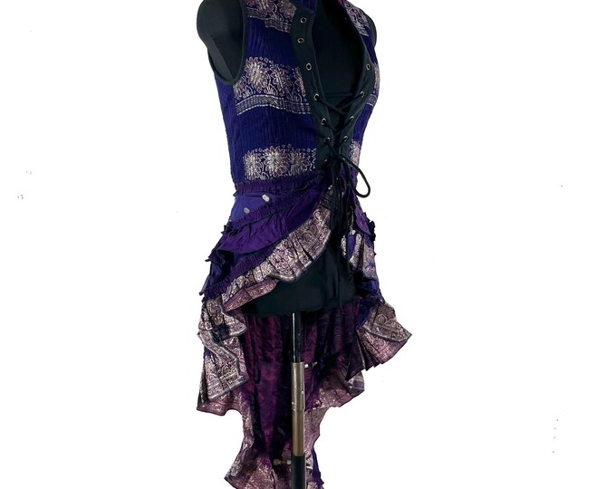 S Isabella Corset  Dress - Steampunk - Silk Brocade (SKU:2001-9646)