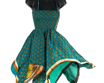 Elvina Fairy Dress; Silky One Size Sundress comfortable & ethical, Length 87cm (34") SKU:901-8349