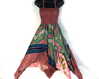 Gina Fairy Dress - Plus Size - 38" Long - Summer Silk (SKU:906-2526)