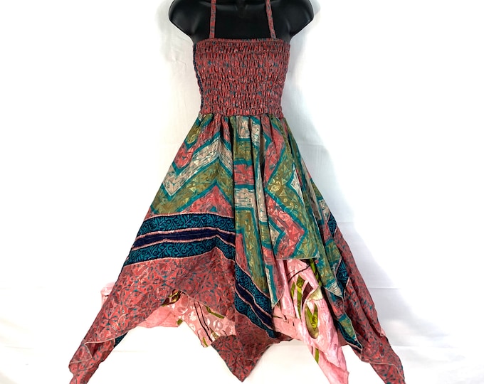 Gina Plus size 42" Long, Fairy Dress. Summer, boho, pretty, gypsy, hippy, princess, handkerchief, maternity