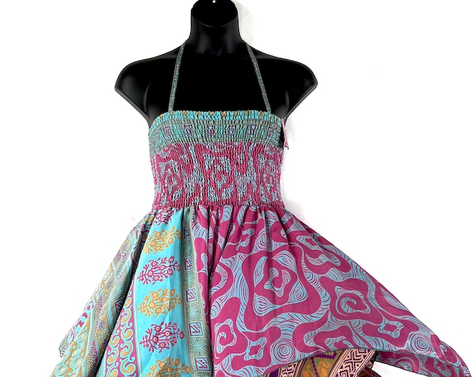 Gina Plus size, Fairy Dress Long 38" in Summer Silk (An ideal Maternity, Tall Girl Dress) SKU:906-7322