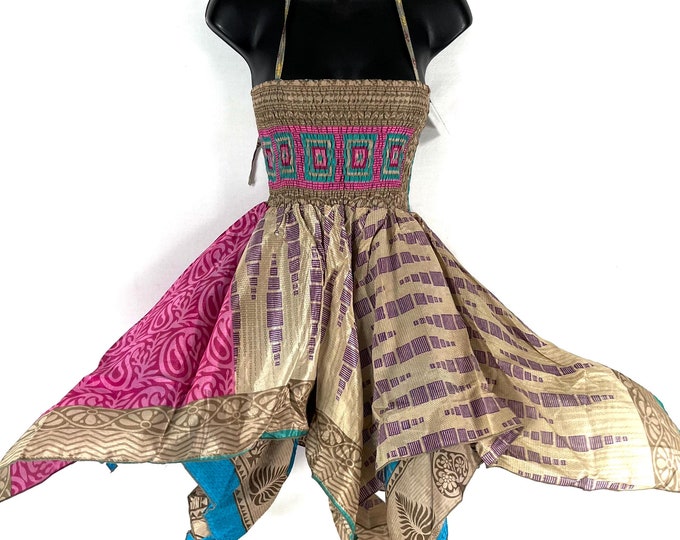 Elvina Fairy Dress; Silky One Size Sundress comfortable & ethical, Length 87cm (34") SKU:901-8367