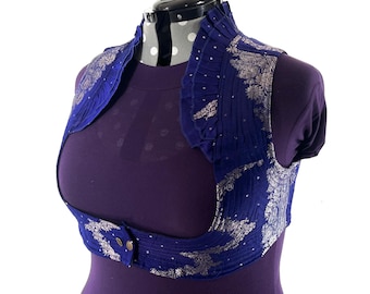 Underbust Corset Top Rose 5XL; Vintage Silk Brocade Handmade (SKU:448-9053)