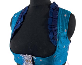 2XL Underbust Corset Bustier Top in Silk Brocade.  SKU:445-8209