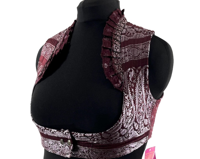 XL Underbust Corset Bustier Top Silk; Renaissance Bodice  SKU:444-8221