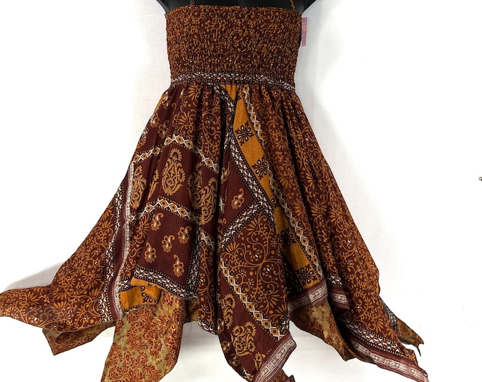 Lara Plus size, Fairy Dress Long 43" in Summer Silk (An ideal Maternity, Tall Girl Dress) SKU:905-7835