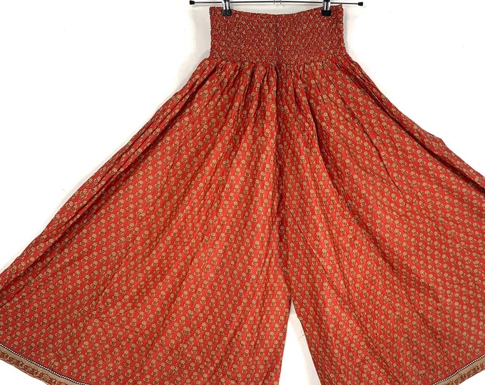 2XL. Corlissa Plus Plus Size Culottes in Summer Silk. Elasticated Waist, Great for a fuller figure. (Wide Leg Palazzo Pants) SKU:837-5227